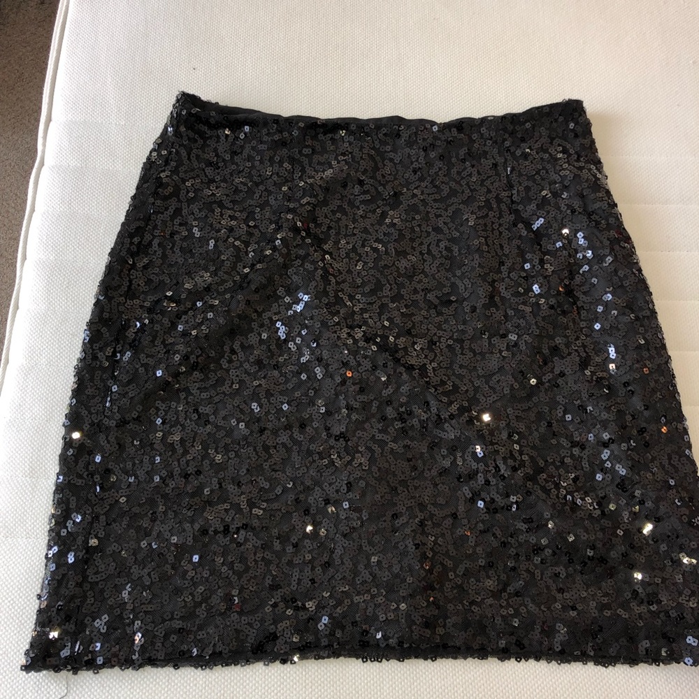 Black Sequin Tahari Skirt